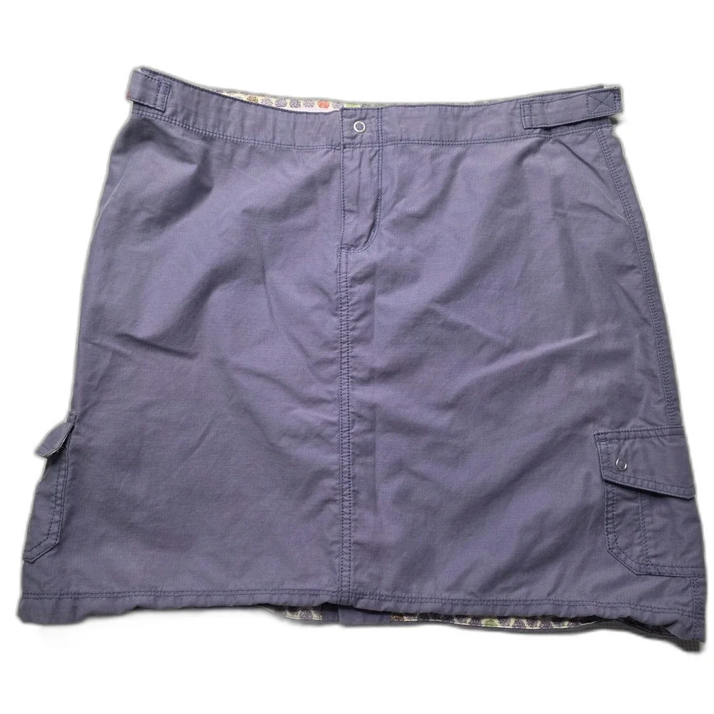 Horny Toad Cargo Skirt Women’s Size 12 Purple Pockets Athleisure Summer Travel